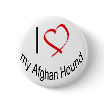 love my afghan hound button