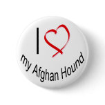 love my afghan hound button