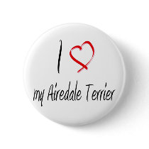 love my airedale terrier button