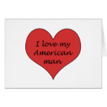 Love My American Man Greeting Cards