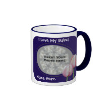 Love My Babci Pink Tulips Polish Grandmother Mug