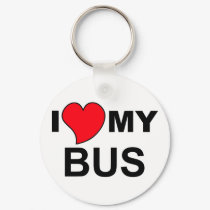 Love My Bus keychains