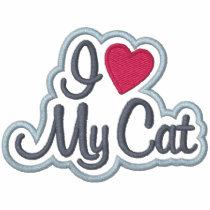 Love My Cat embroidered shirts by Embroidery4U Love My Cat embroidered shirts