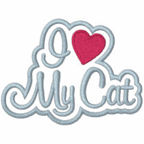 Love My Cat embroidered shirts by Embroidery4U Love My Cat embroidered shirts