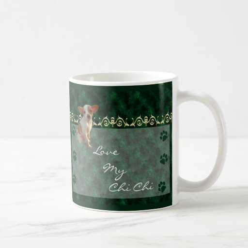 Love my  Chihuahua Pawprint Mug  -gr D2