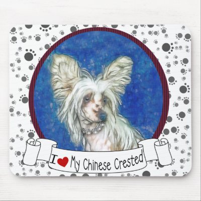 Love My Chinese Crested Mouse Pad by nextstopitaly