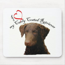 love my curly coated retriever mousepad