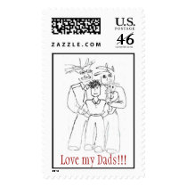 Love my Dads!!! (Boy&Baby) postage by virginiarh Love my Dads!!! (Boy&Baby) postage