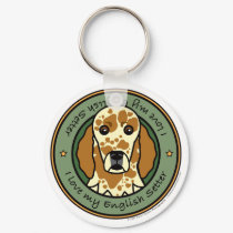 Love My English Setter keychains