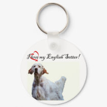 love my english setter keychain