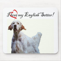 love my english setter mousepad