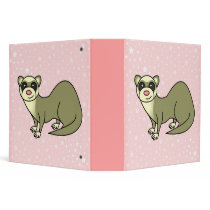 Love My Ferret 2" Binder Pink Star