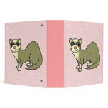 Love My Ferret 2" Binder Pink Star