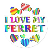 Love My Ferret stickers by AllPetsStore Love My Ferret stickers