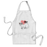 Love My Ferret - White aprons