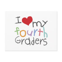Love My Fourth Graders postcards
