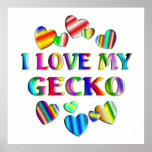 Love My Gecko Poster posters