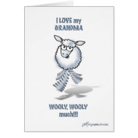 Love my Grandma wooly, wooly much! Greeting Card