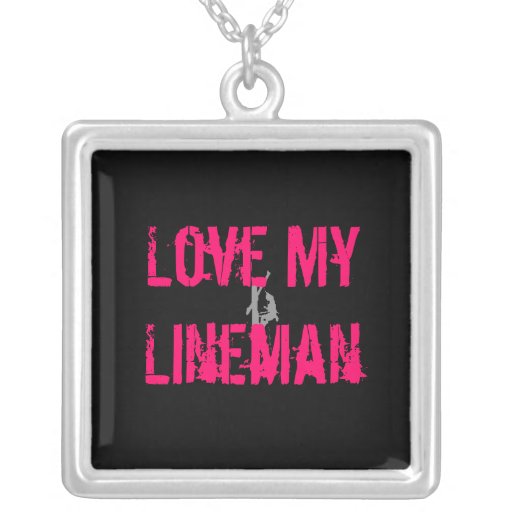 Love My Lineman Charm-Pink Necklaces