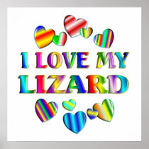 Love My Lizard Poster