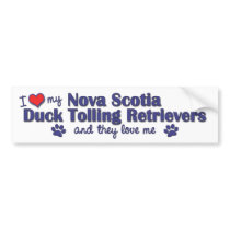 Love My Nova Scotia Duck Tolling Retrievers (They) bumper stickers by thatsalottadogs Love My Nova Scotia Duck Tolling Retrievers (They) bumper stickers