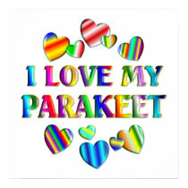 Love My Parakeet Poster posters by AllPetsStore Love My Parakeet Poster posters