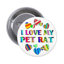 Love My Rat Button