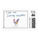 Love my roosters postage