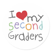 Love My Second Graders stickers