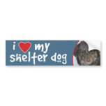 Love My Shelter Dog Australian Shepherd Mix Bumper Sticker