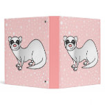 Love My Silver Ferret 1" Binder Pink Star