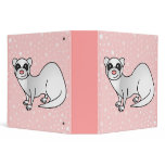Love My Silver Ferret 2" Binder Pink Star
