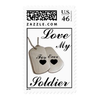 Love My Soldier Postage Stamp