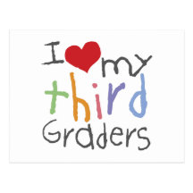 Love My Third Graders Postcard