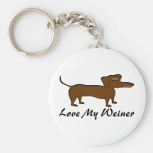 Love My Weiner Dog Products Keychains