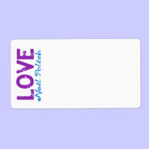 Love Nail Polish Shipping Label labels