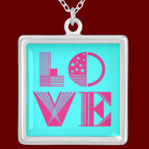 LOVE Necklace in Wacky Cool Font necklaces