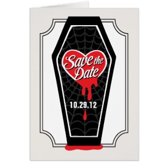 "Love Never Dies" Save the Date card