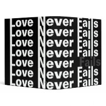 Love Never Fails Vinyl Binder