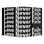 Love Never Fails binders