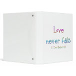 "Love never fails" binders