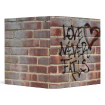Love Never Fails Graffiti 3 Ring Binder