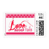 Love Never Fails postage