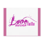Love Never Fails postcards