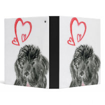 Love Newfoundland dog watercolor Binders
