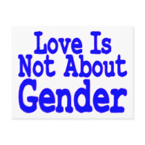 Love Not About Gender postcards by goldnsun Love Not About Gender postcards