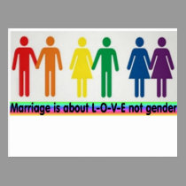 Love not gender postcards