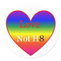 Love Not Hate sheets of round stickers