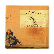 "Love Note on the Wall" Refrigerator Magnet