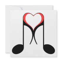 love notes : 8th note personalized invitation